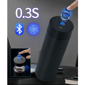 Fingerprint Lock Smart Water Bottle 304 Vacuum Tumbler 450ml Leak Proof Custom Logo for Travel & Gift