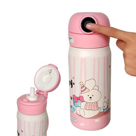 Kids Fingerprint Lock Smart Water Bottle 304 Vacuum Tumbler 350ml USB Charging Leak Proof for School & Travel