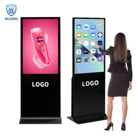 Affichage Dynamique LCD Autoportant 65 Pouces 4K UHD avec Écran Tactile, Kiosque Wifi, Totem Publicitaire Numérique
