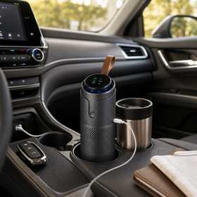 Purificateur d'air de voiture, filtre à air HEPA portable avec filtre HEPA, mini purificateur d'air alimenté par USB-C pour voiture, SUV, camion et camping-car