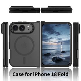 New i Phone 18 Fold Magnetic Phone Case, i Phone Left and Right Foldable, Matte Anti-Drop Protective Cover