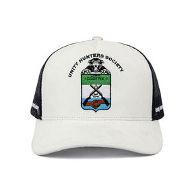 Chapeau de camionneur personnalisé «Unity Hunters Society» | Safari Premium et casquette Souvenir du parc national | Chapeau de dos en maille à 5 panneaux de marque privée