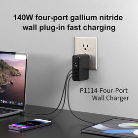 140W PD GaN Charger Fast Adapter Type C Quick Travel Charger 140W USB-C Desktop Fast Charger for iPhone Laptop Mobile