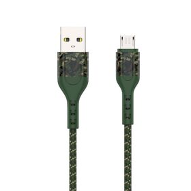 USB-A-zu-Micro-Kabel mit Tarnmuster, ideal für Outdoor-, Heim- und Büroumgebungen, unterstützt OEM/ODM-personalisierte Designs.
