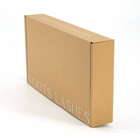 Caja de Envío Corrugado Kraft Ecológica, Caja Plegable Tipo Avión con Impresión de Logo Personalizado para Embalaje de Regalo Minorista