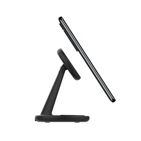 Custom office desktop cellphone wireless charging stand 2 in 1 earbuds cell phone portable 15w magnetic wireless charger
