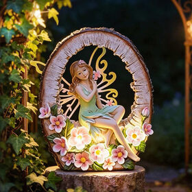 Resin flower fairy solar garden Figurine Solar LED Lights garden Decorations Outdoor Landscape Home ornaments Resin crafts