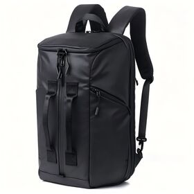 Ransel Laptop Kompresi Vakum Manual, Poliester Premium Muat Laptop 17,3 Inci, Warna Hitam untuk Bisnis & Perjalanan
