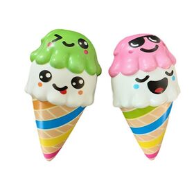 Sorvete 3D Anti-stress Squeeze Toy Bonito Squishy Lento Brinquedos Rising Soft Squeeze Squishies