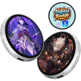 2026 AI Smart Digital Badges Video Display Pin Magnetic Gadgets Custom Anime Electronic Badge with APP Control