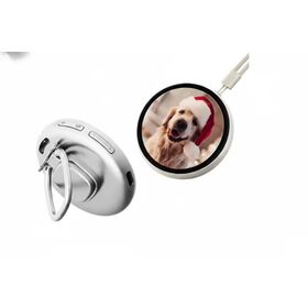 AI Anime Digital Magnetic LED Flashing Electronic Badges 58mm Rectangle Shape Bluetooth Smart Wearable for Events Socia