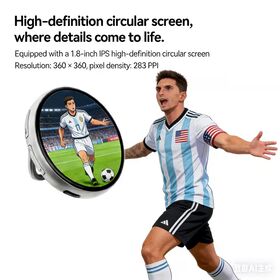 2026 Smart 1.85" IPS HD Screen ABS Material Electronic Badge AI Supported Dynamic Video/GIF Display Decoration