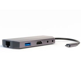 Station d'accueil pour ordinateur portable 9 en 1 USB-C Adaptateur multiports pour MacBook et Windows (HDMI 4K + 100W PD + 2 ports USB + Audio/Micro + SD/TF)