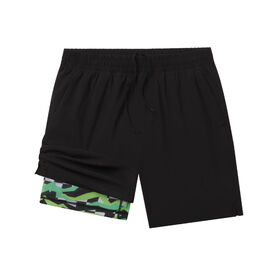 Short de sport personnalisé en gros avec ceinture élastique, cordon de serrage, poche, séchage rapide, respirant, anti-froissage, écologique