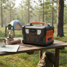 Stasiun Pembangkit Listrik Portabel 1000W Kapasitas Besar, Generator Surya Cadangan Camping Gelombang Sinus Murni, Baterai Lithium Portabel 1kW
