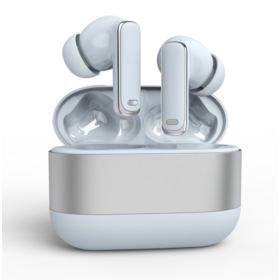 Auriculares TWS de aleación de zinc con conexión a doble dispositivo, Auriculares inalámbricos Bluetooth 6.0 con cancelación de ruido ANC de 35dB y ENC