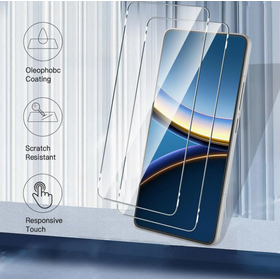 Hochwertiger Displayschutz aus gehärtetem Glas 2.5D Vollabdeckung für Xiaomi Poco F7 PRO - Neueste gehärtete Glasfolie 2026