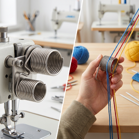 Resorte de Torsión Doble de Acero Inoxidable OEM para Máquina de Coser Singer Bernina - Accesorio de Tensión de Hilo para Tejer