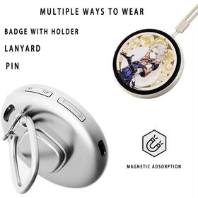 2026 New Electronic Badge BT Dynamic 2D Anime Peripheral Smart Touch Screen DIY Badge Pendant