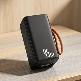 2026 New Trending Aluminum 10000mAh Power Bank with 45W Output Fast Mobile Charging Mini Laptop Power Banks with Charging Cable