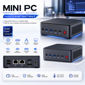 In-tel Core Ultra 9 Soporte DDR5 48GB 5600Mhz M.2 NVME SSD Integrado de Gráficos ARCO para AI Gaming Mini PC