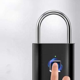 waterproof rechargeable biometric fingerprint padlock remote access zinc alloy body