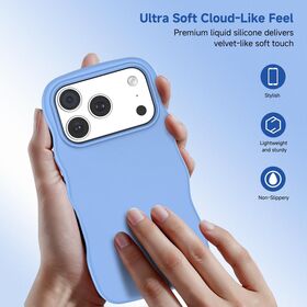 Skin Anti-finger Factory Wholesale Shockproof Wavy Fashion Liquid Silicone PC Soft Luxury Magnet Phone Case for iPhone 18 Pro