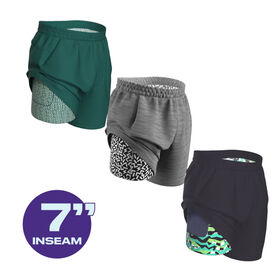 Hommes 2 en 1 Shorts de course de haute qualité Gym Shorts d'entraînement avec doublure de compression