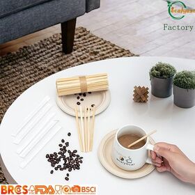 Eco Friendly Bamboo Stirrers FSC Certified Natural Material for Coffee Store Party Wedding and Travel China Factory