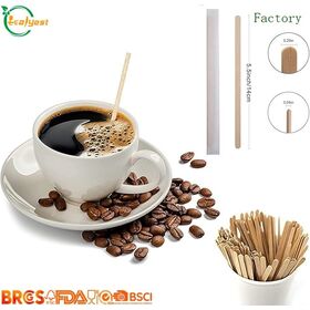 Eco Friendly Bamboo Stirrers FSC Certified Natural Material for Coffee Store Party Wedding and Travel Factory