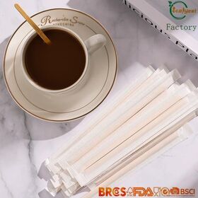 Biodegradable Wood Coffee Stirrer 110mm FSC Certified Food Grade Compostable Stirring Sticks for Commercial Use