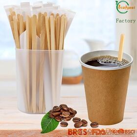 Biodegradable Wood Coffee Stirrer 110-190mm FSC Certified Food Grade Compostable Stirring Sticks for Commercial Use