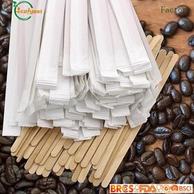 Biodegradable Wood Coffee Stirrer 140mm FSC Certified Food Grade Compostable Stirring Sticks for Commercial Use