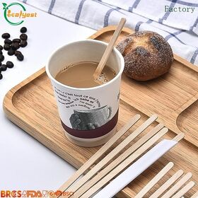 Biodegradable Wood Coffee Stirrer 190mm FSC Certified Food Grade Compostable Stirring Sticks for Commercial Use