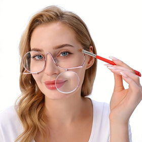 New Arrival Metal Round Reading Glasses for Make-Up ,Flip,OEM available,color optional , X105,For Daily Beauty Care