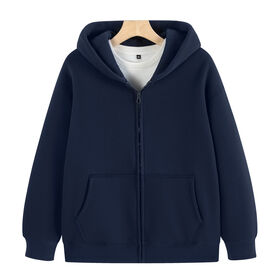 Men's 100% Cotton 500 Gsm Blank Heavy Weight Zip up Hoodies Blank With Custom Logo Wholesale Embroidered Printing Hoodies
