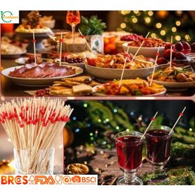 Eco Friendly Disposable Bamboo Food Picks | Food Grade Biodegradable China Factory Direct Price