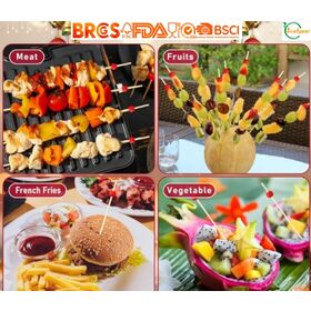 Natural Bamboo Disposable Food Picks Eco Friendly Direct Factory Cost