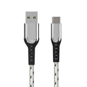 Grosir, OEM, harga pabrik, kabel fluoresen, jaket luar lembut, SR super tarik, colokan paduan seng, USB A ke Tipe C