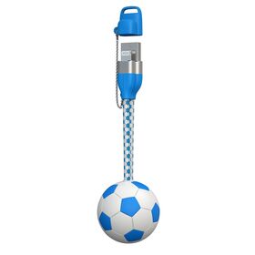Pemasok OEM, ODM, bahan TPE daur ulang, kabel berbentuk bola sepak mini, tas portabel disertakan, mendukung transfer data