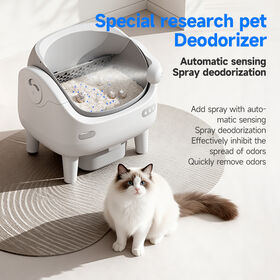 Litière Auto-Nettoyante pour Chat, Contrôle à Distance par Application, Triple Désodorisation & Stérilisation, Séparation Automatique des Déchets 80L