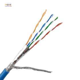 Factory Direct Cat5e SFTP Ethernet Cable CCA/BC/OFC Indoor Double Shield LAN Cable for Installation