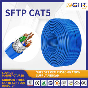 OEM Cat5e SFTP Network Cable PVC Jacket Indoor High EMI Protection Ethernet Cable