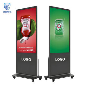 Plancher d'OEM/ODM tenant le signage numérique 43 49 50 55 kiosque de contact de 65 pouces pour le centre commercial et le restaurant