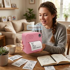 Multifunktionale Tragbare KI-Drucker, Mini-Thermodrucker kabellos für Sprache/Text/Notizen/Fotos/Prüfungsfragen/Quittungen