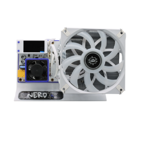 NerdQX 8T 140W Machine De Calcul Des Ménages 8E s Haute Hashrate Triple Ventilateur Tour De Refroidissement Radiateur Stable ASIC Crypto Mineur PSU