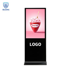 4K UHD 75 pouces LCD au sol Affichage de signalisation numérique permanent Kiosque à écran tactile Totem Wifi Publicité publicité numérique
