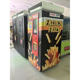 Mesin Penjual Otomatis Kentang Goreng Junxin, Pembayaran Koin & QR, Sesuai ADA, Dispenser Memasak Stainless Steel Didukung SDK