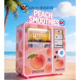 Mesin Penjual Otomatis Smoothie Multi-Rasa 2026 Layar Sentuh Manajemen Cloud SDK Pembayaran Koin Sesuai Standar ADA Penjual Minuman Es