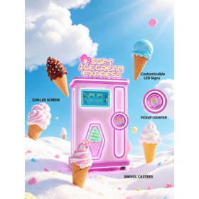 Mesin Penjual Es Krim JX Terlaris Layar Sentuh 32", Wi-Fi 4G, Sesuai ADA, Dispenser Makanan Beku Swalayan